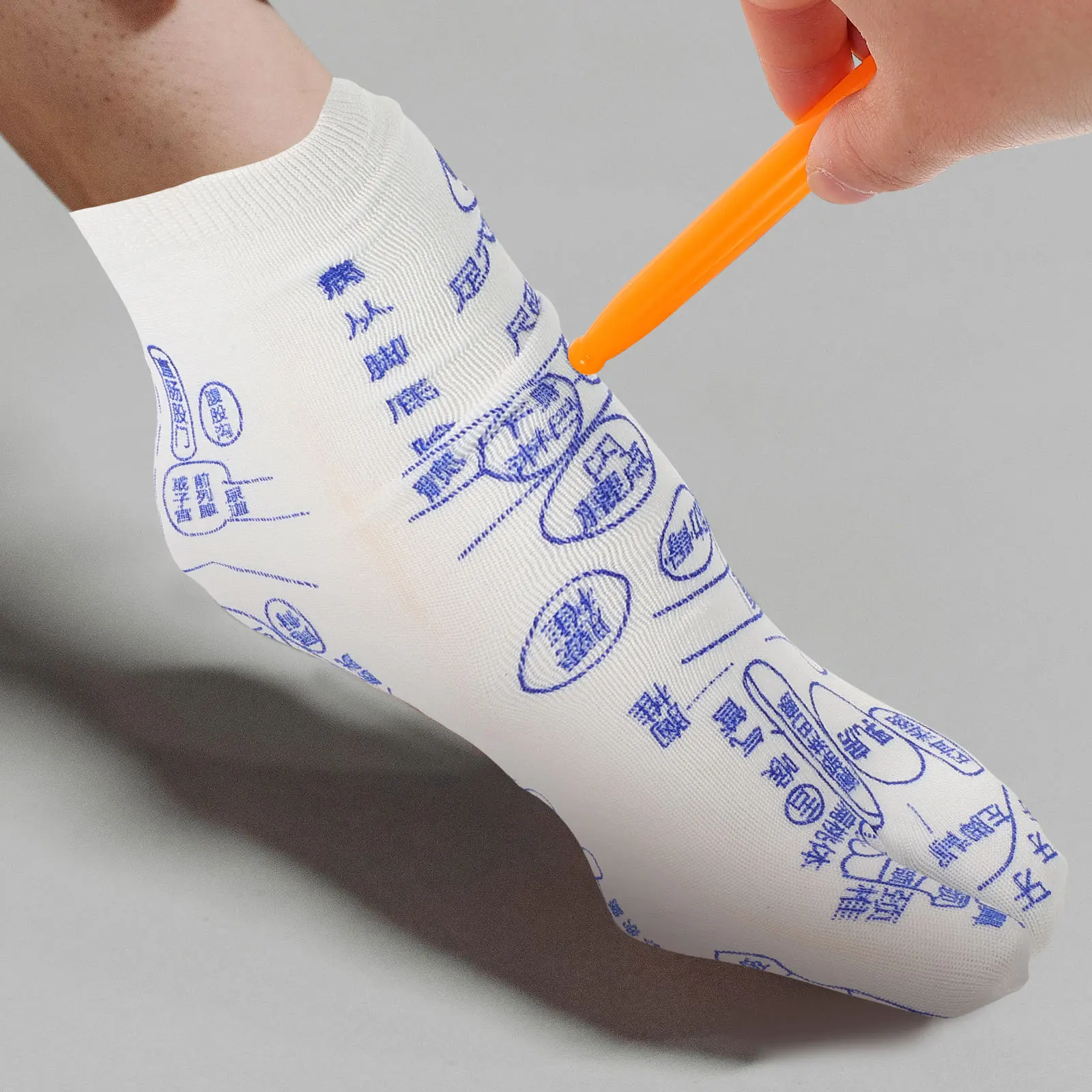 

2Pairs Reflexology Socks Foot Massage Acupressure Socks Soft Elastic Breathable Easy Use for Men Women Fatigue Relief