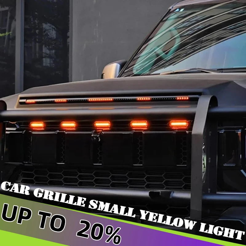 

Car Grille Small Yellow Light Fit for Jetour Traveller T2 2023 2024 2025 LED Daytime Running Decorative Light Car Accessories