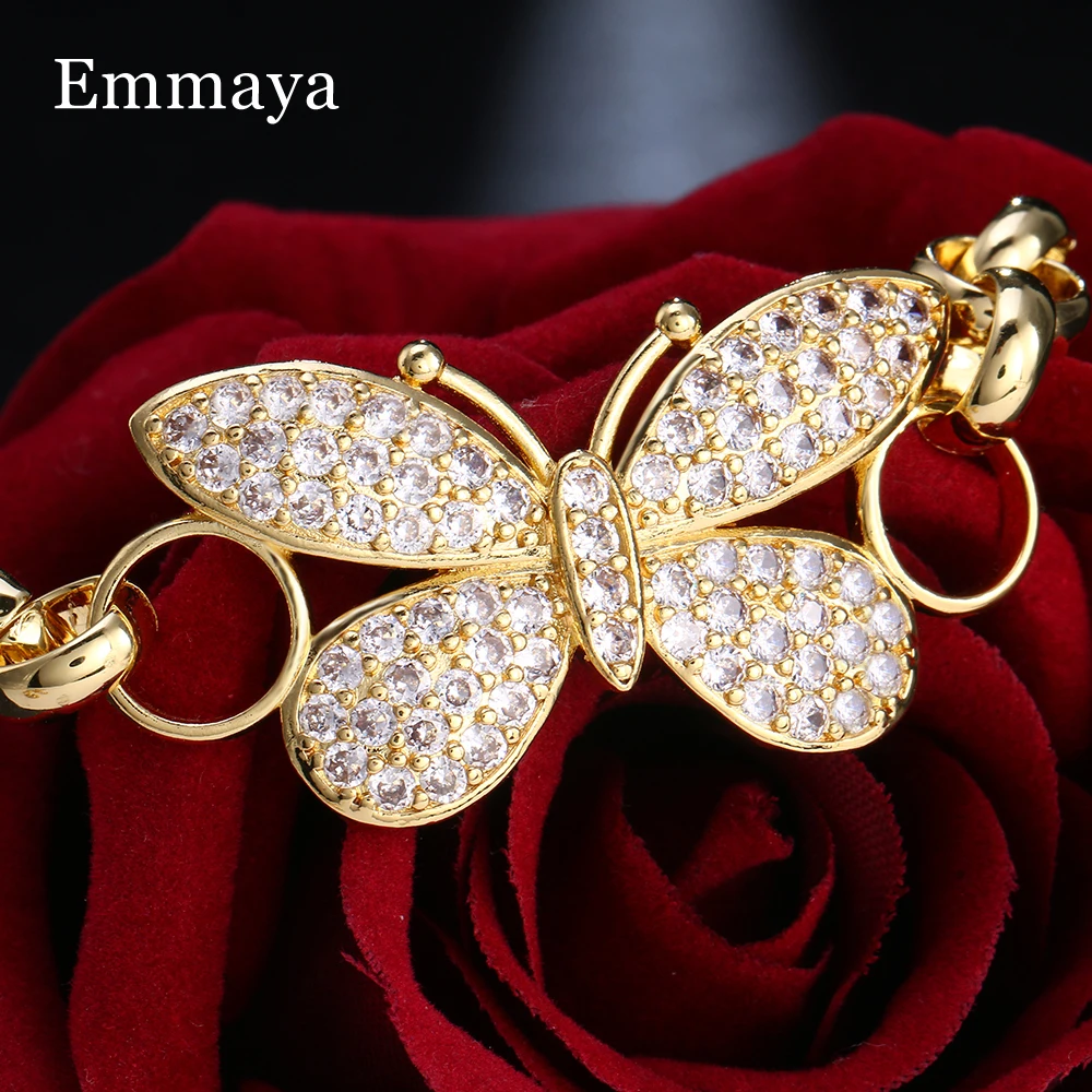 Emmaya Hot Sale Shiny Zirconia Dress-Up For Women&Girls Wedding Party Noble Bracelet Modern Style Butterfly Shape Jewelry