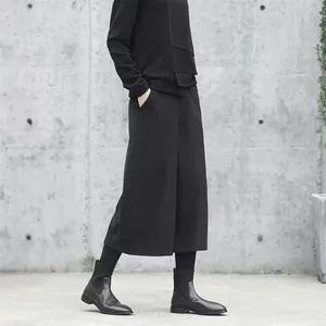 المرأة فضفاضة تنورة السراويل الصوف عارضة السراويل على التوالي مرونة عالية الخصر الدهون الكورية الخريف والشتاء أفضل 10 تنورة مبيعات للنساء السمينات - No4