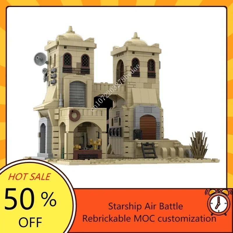 1344PCS MOC Space Battle Tatooine Mos Eisley Desert Towers Model Custom Puzzle Technology DIY Creative Assembly Toy Gift