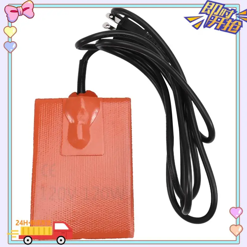 

120V Car Engine Oil Tank Waterproof Heater Pad Universal Fuel Tank Water Tank Silicone Heating Mat Warming US Plug