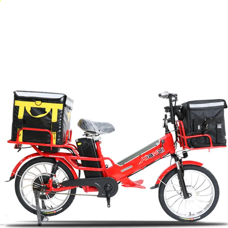 OEM Cheap Fast Food Delivery Folding Electric Bicycle for Sale 20 inch 48 V Long Range Pedal Assist City Electric Bike custom