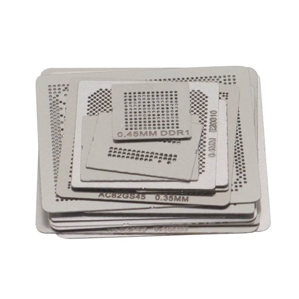 BGA130Pcs stencil stencil riscaldati diretti universali per modello di memoria SMT SMD DDR CPU modello di scheda grafica Southbridge