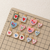 INS Design Sense Simple Personality Multi Style Small Flower Love Popular Pendant charms for jewelry