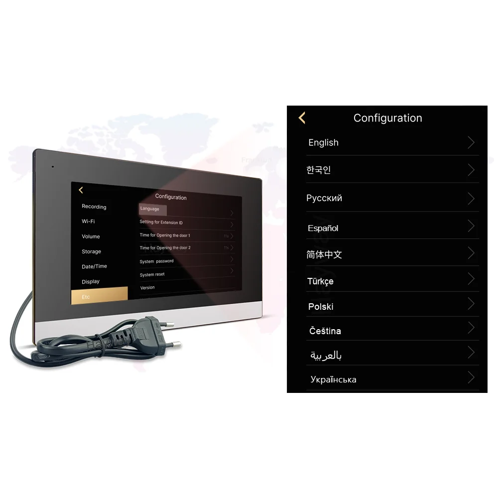 Hayway-sistema de intercomunicación de vídeo para el hogar, Monitor táctil completo AHD, cámara de timbre, detección de movimiento, teléfono