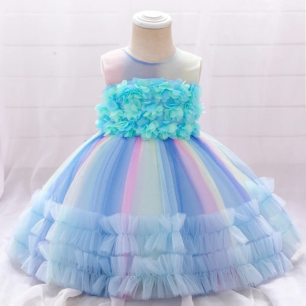 Princesa do Natal roupas para meninas, Vestido da criança, Vestido infantil do bebê, 0-1st aniversário