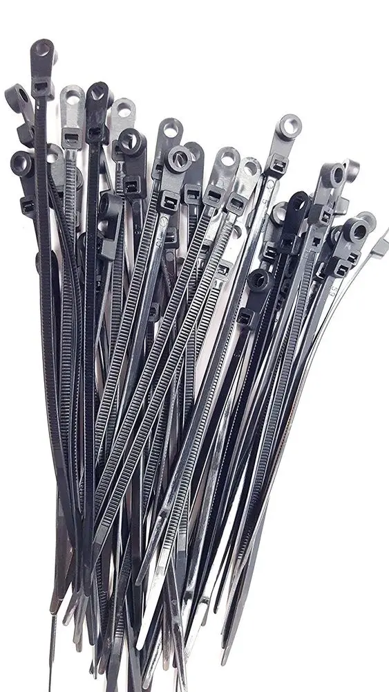 8 Inch Mount Cable Ties 50 lbs Heavy Duty 100 Nylon Wrap Zip Ties