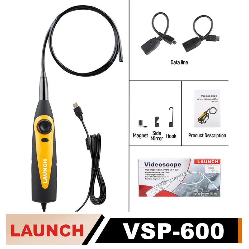 Launch X431 VSP-600 VSP600 Videoscope Camera Endoscope Flexible IP67 Waterproof for Launch X431 Scanners and Android Devices