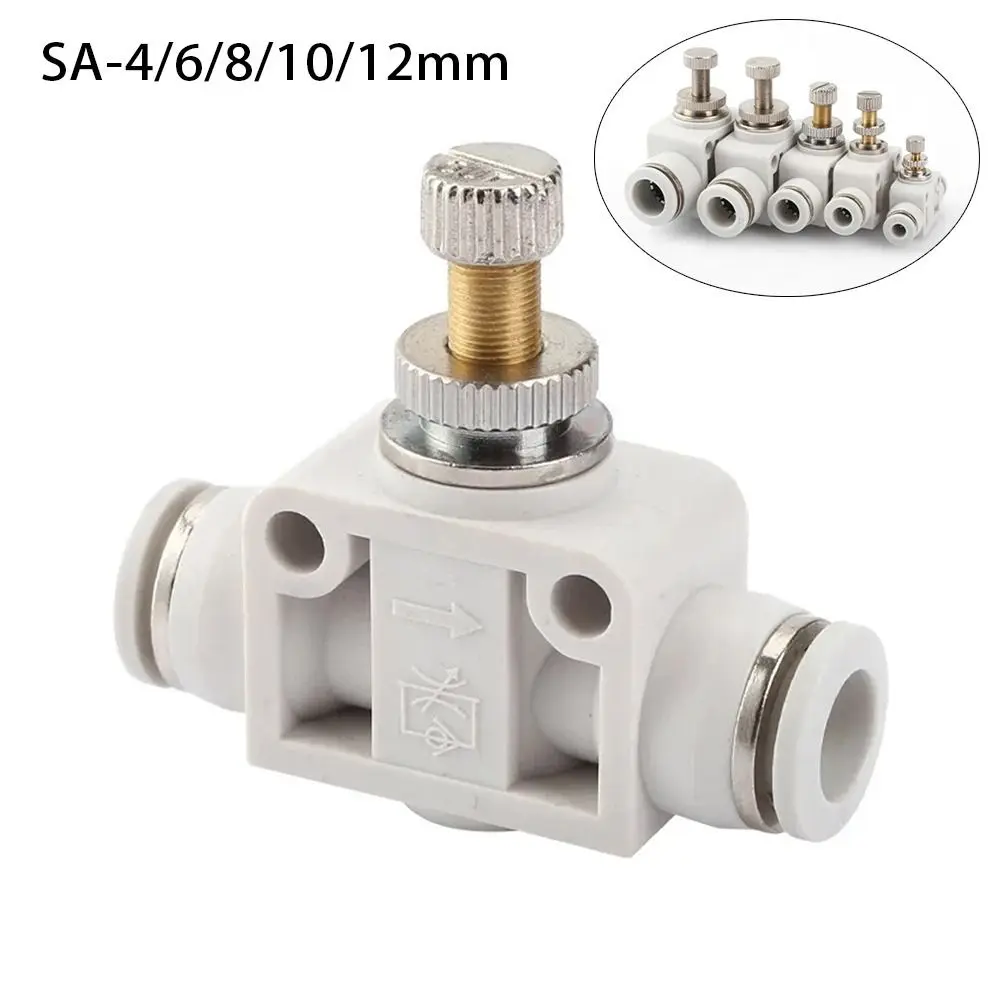 

1Pcs Pressure Control Tool Pneumatic Throttle Valve SA-4/6/8/10/12mm Plastic Air Tube Connector Push In SA/PA