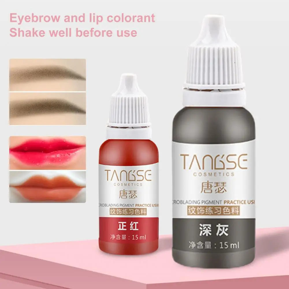 15g Safe Tattoo Ink Professional Fashion Fast Coloring Semi Permanent Makeup Eyebrows Lips Tint Liquid