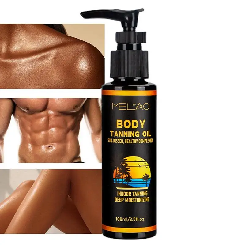 Self Tanning Oil 100ml Sun-Free Wheat-Colored Skin Oil Bronze Glowing Skin Tanning Oil For Giving Your Skin A Tan And A Sexy