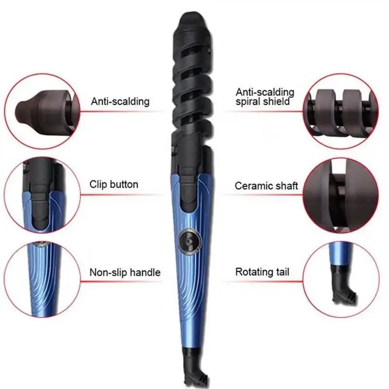 Automatic Hair Curler Rechargeable Detangling Curling Stick Fast Heating Waver Hair Tool For Long Short Thick Straight Hair