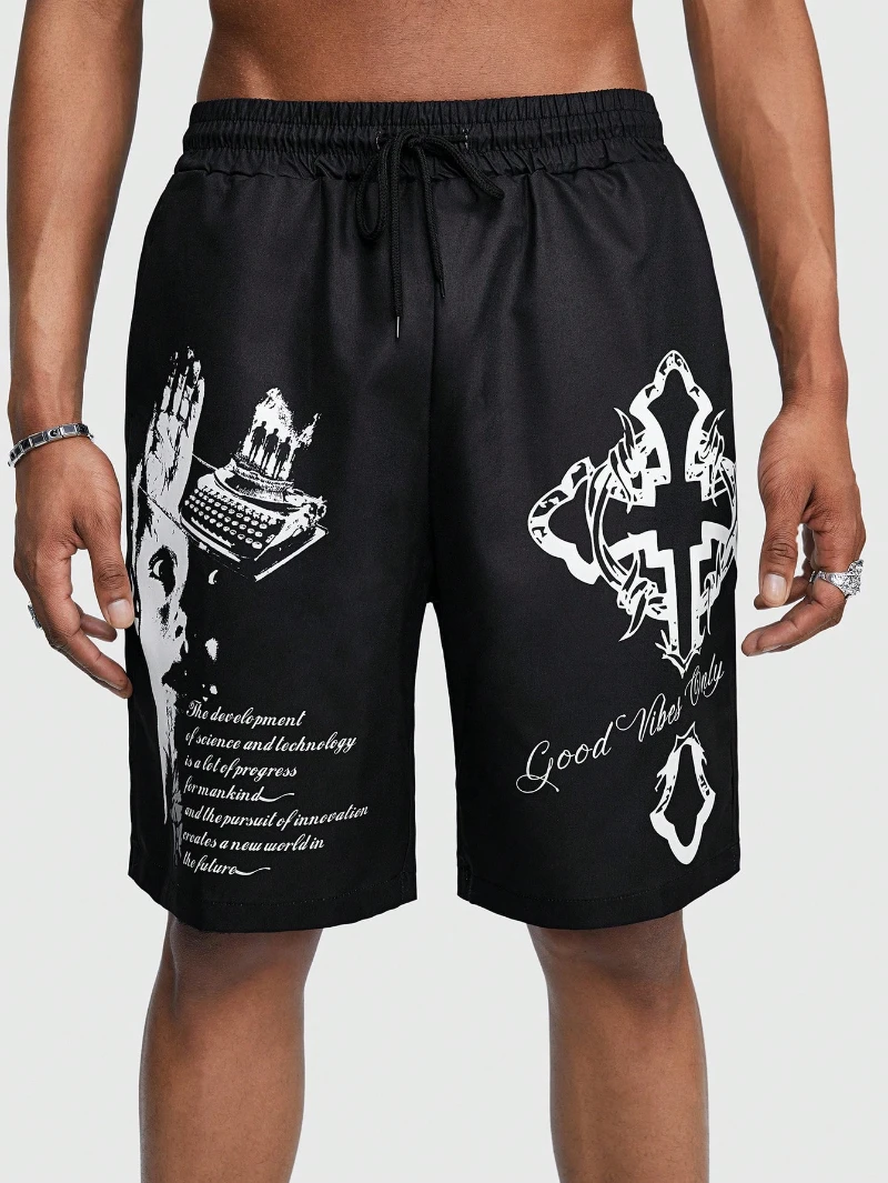 

Летние спортивные американские канье-вест, быстросохнущие, 230 г, моделирующие трехмерные чистые сухие баскетбольные шорты длиной до колена с тремя точками