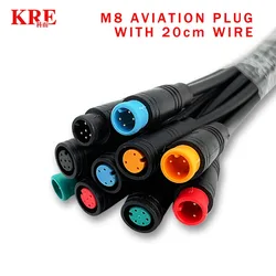 5/10/100 Set M6 M8 2 3 4 5 6 Pin Julet Electric Butt Plug Connector Wiring Line Scooter Brake Cable Pluger Signal Sensor 20CM