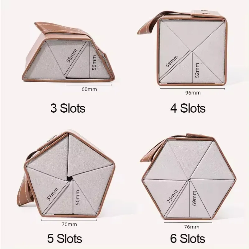 PU Multi-Slot Sunglasses Organizer Foldable Storage Box for Glasses Jewelry Eyeglasses Storage Case Portable Travel Glasses Case