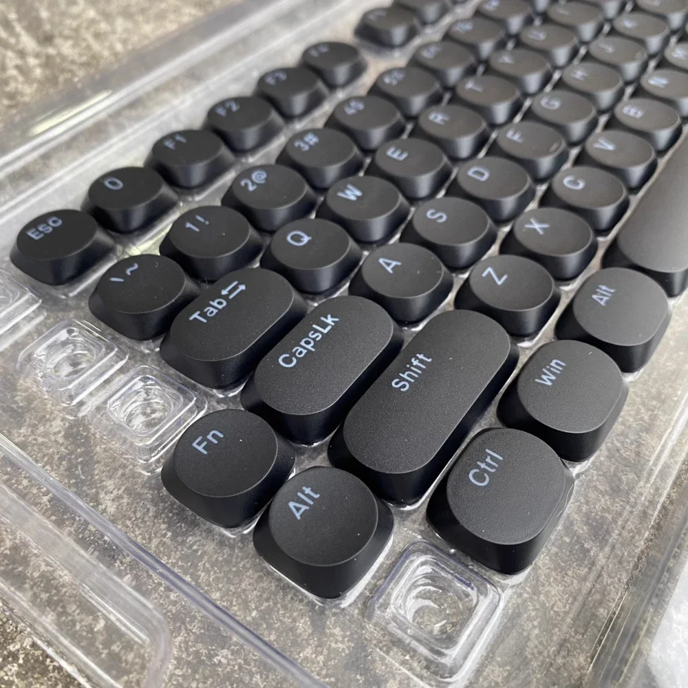 Custom Artisan Keycaps Low Profile Transparent Black White for 104/87/100/75/82/96 Mechanical Keyboard Point Key Caps