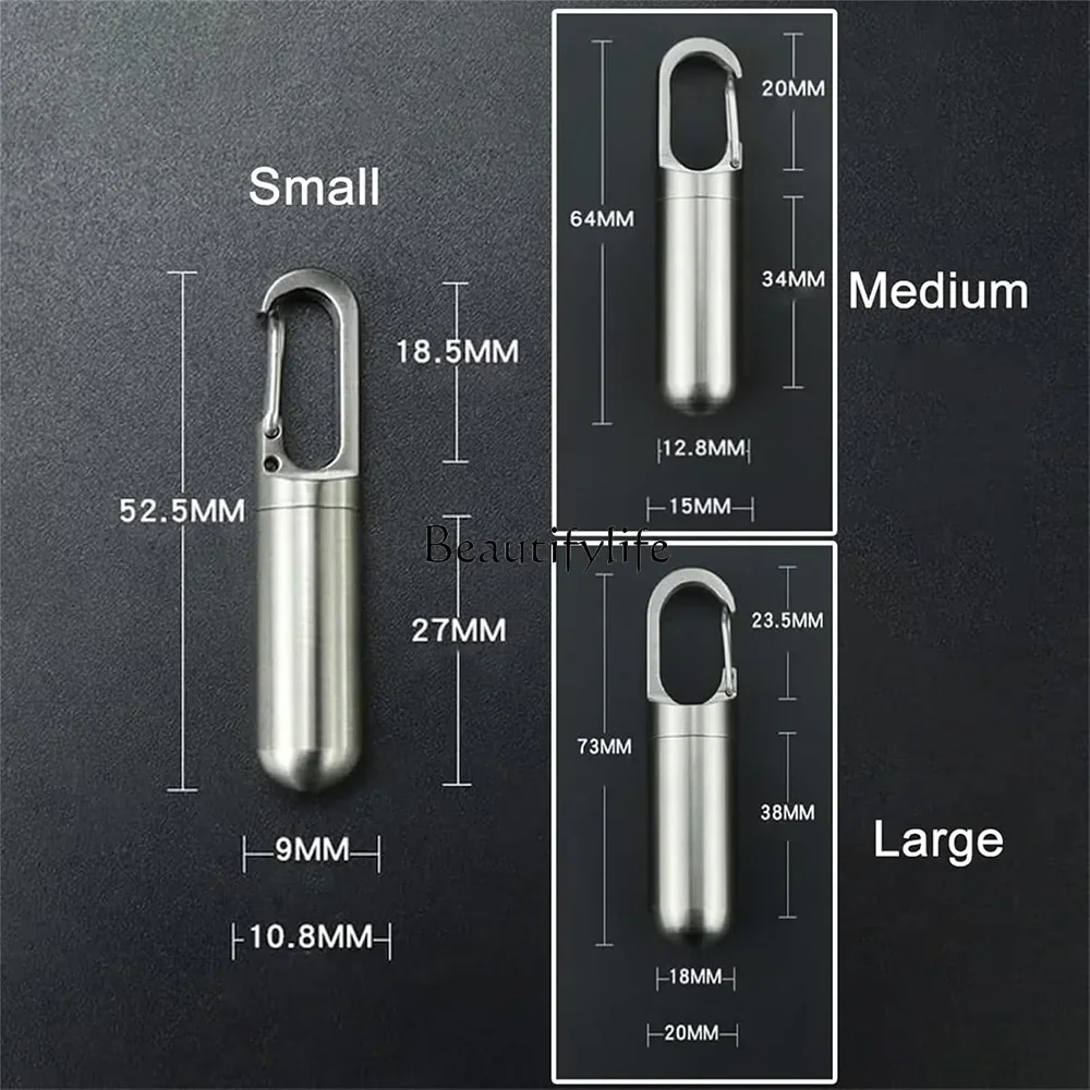 

yj22 Pure titanium buckle outdoor waterproof compartment sealed compartment portable storage bottle