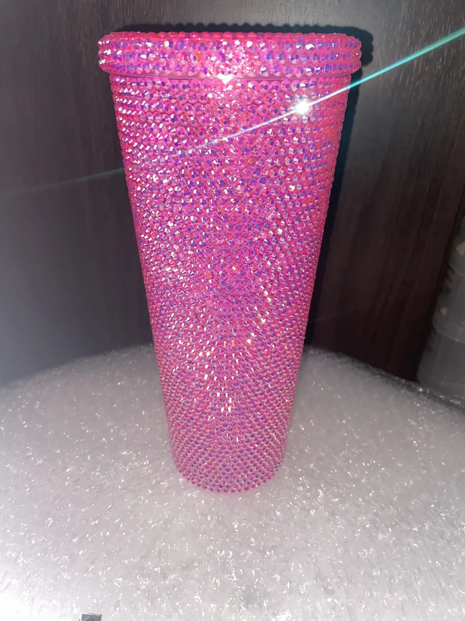 

Pure Jelly Resin Custom 24oz Bling Rhinestone Tumbler with a lid for Girls' Summer Cold Water Car Mug/Cup