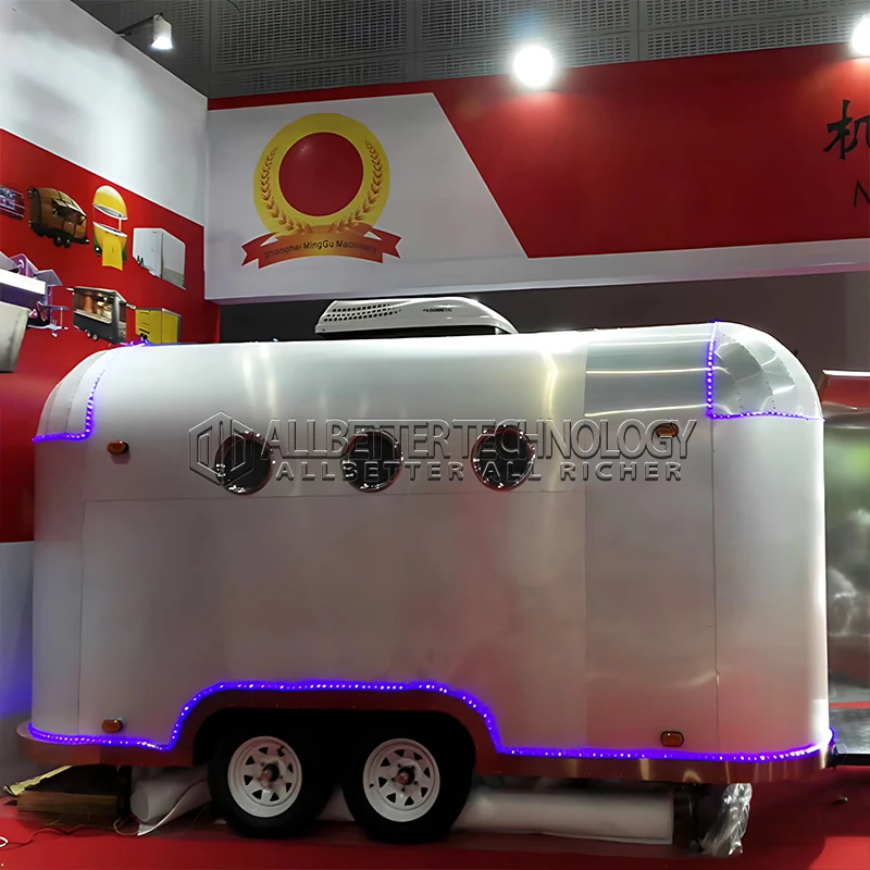 Allbetter Professional Food Trailer Commercial Grade Mobile Kitchen Pizza Wings Burger Ice Cream Mobile Dessert Station