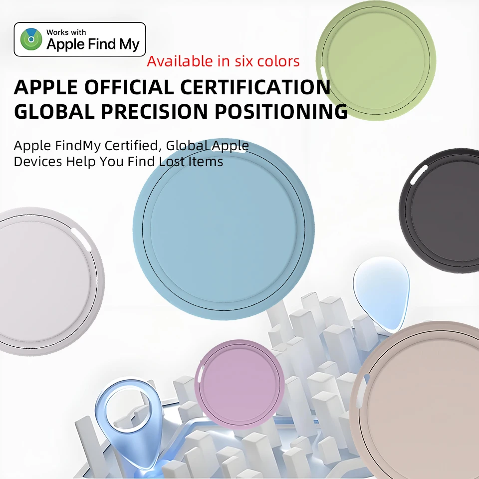 E-ACE مناسب لموضع استبدال مسطح Apple Airtag، مفتاح صغير غير مرئي، جهاز مضاد للخسارة، تحديد المواقع GPS للسيارة ومكافحة الخسارة
