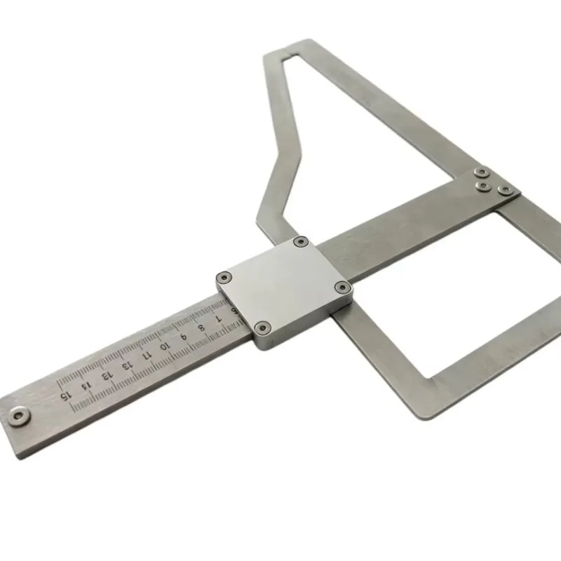 Orthotic heel height measuring ruler for orthotic and prosthetic foot measurements