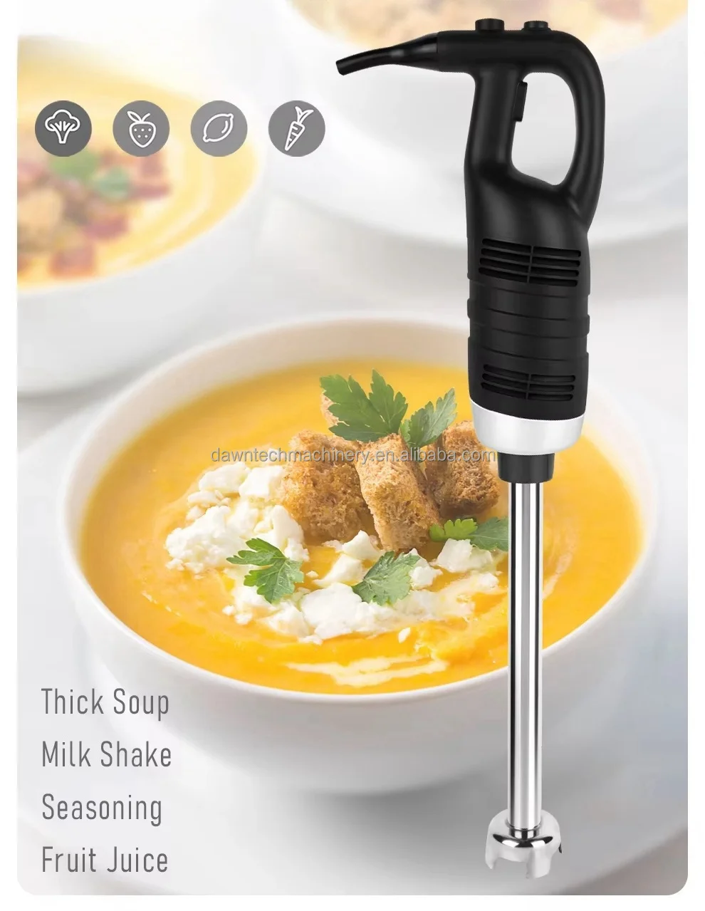 

Electric Immersion Hand Blender 850W Heavy Duty Food Mixer for Restaurant Kitchens