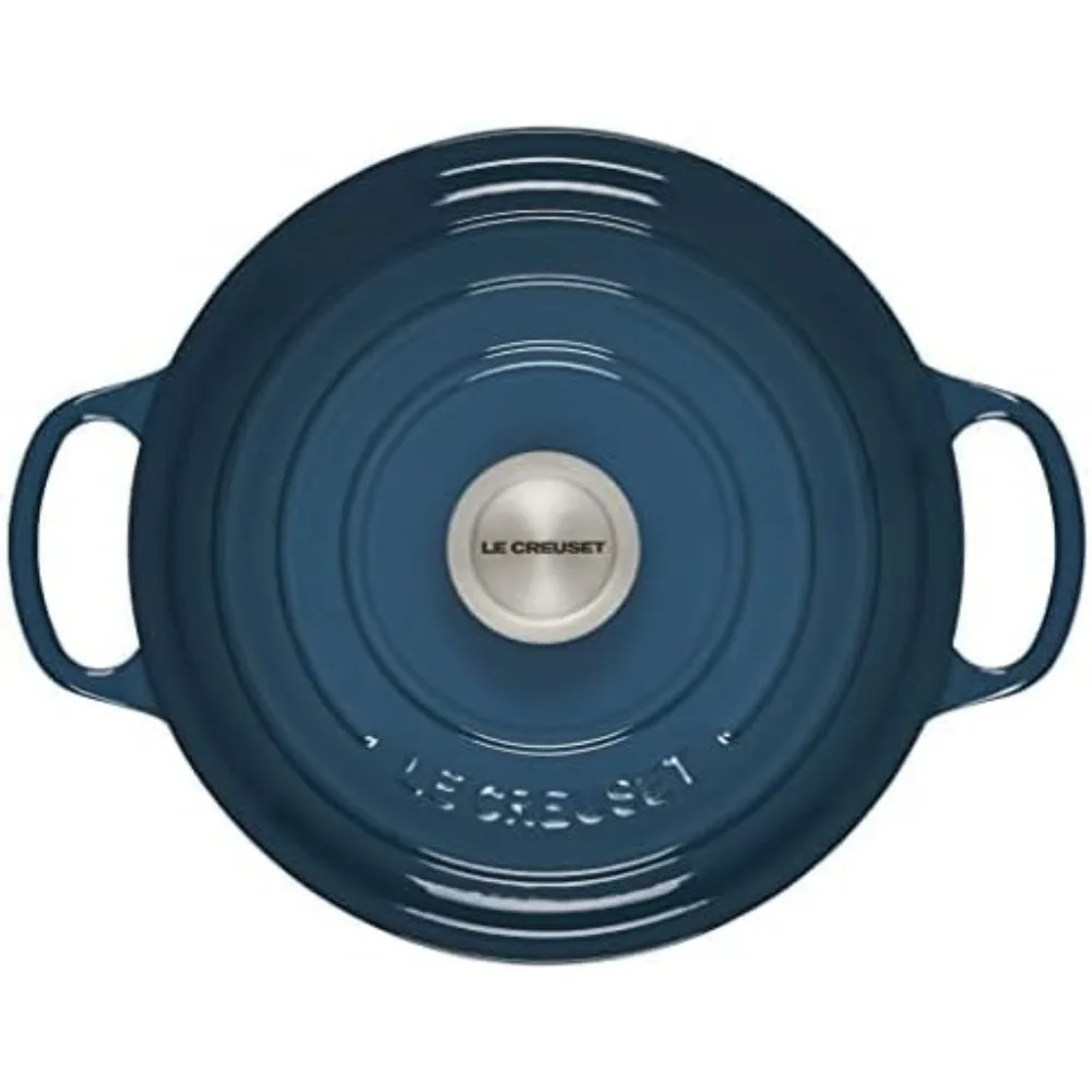 Enameled Cast Iron Signature Round Dutch Oven, 4.5 qt., Deep Teal