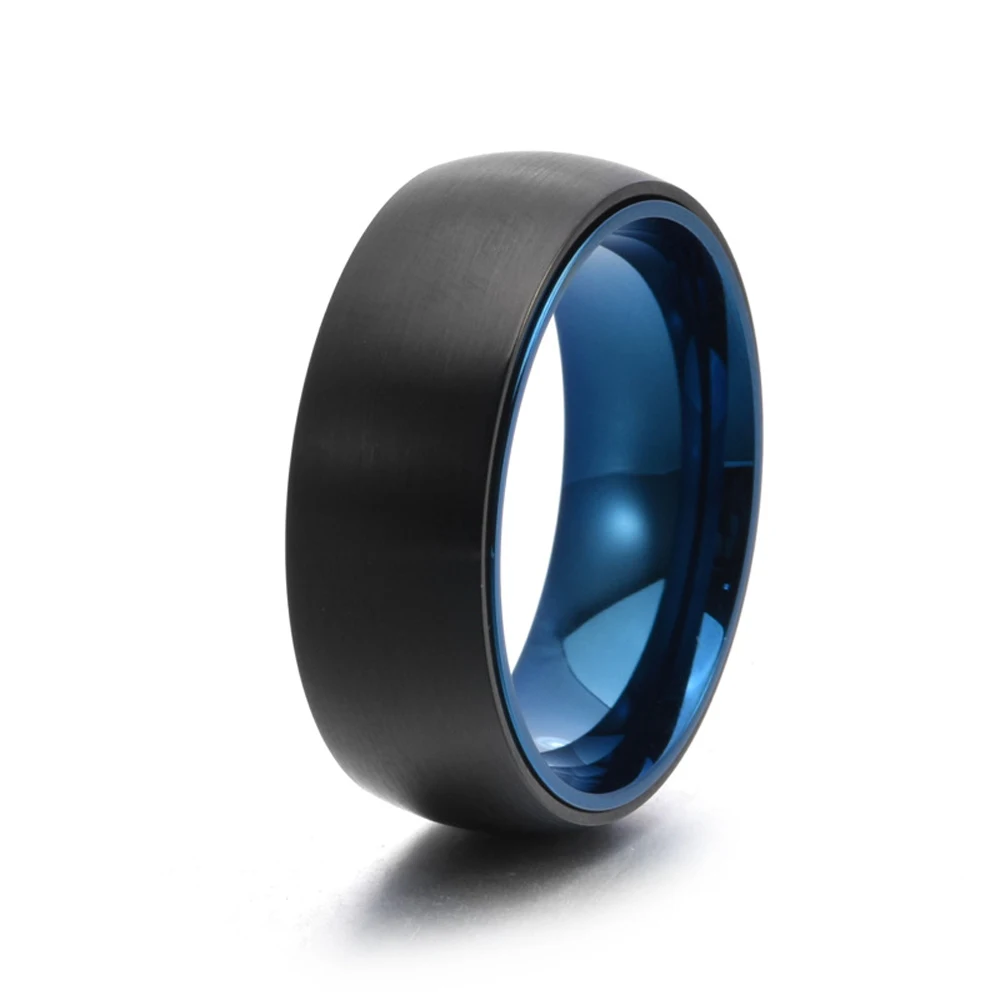 Rotierender Titanstahlring für Männer, modern, minimalistisch, 8 mm, flach, gebürstete Oberfläche, Spinner-Schmuck, Anti-Allergie, Hochzeitsgeschenke, 2025