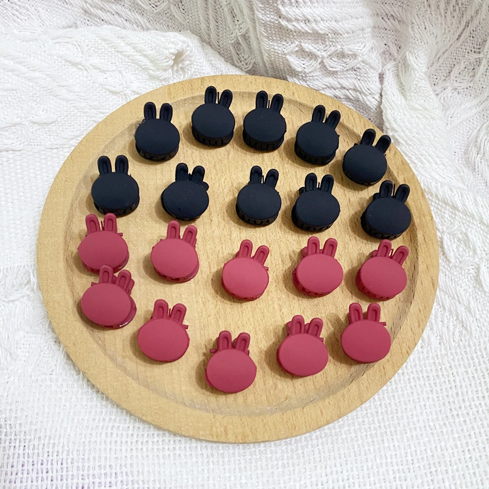 20 Pcs Cute Little Hair Claw Clips Rabbit and Heart Shaped Red Small Hair Clips Flower Hair Clip for Girls Hair Accessories