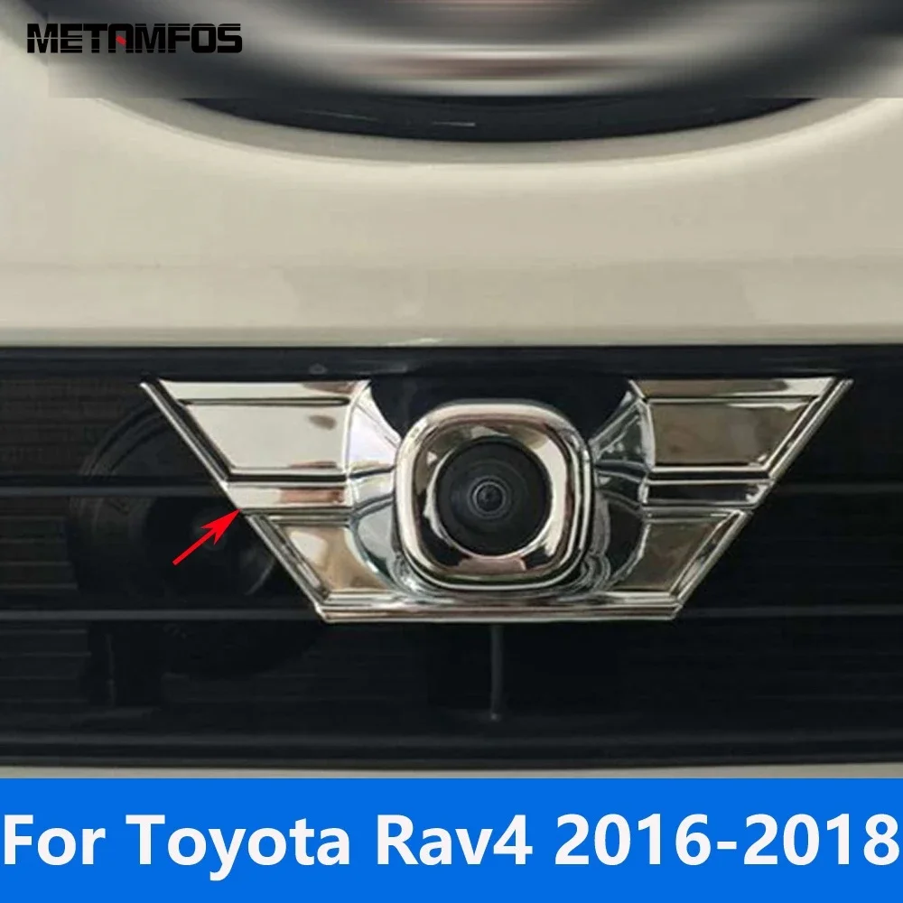 

For Toyota Rav4 Rav 4 2016 2017 2018 Chrome Front Camera Cover Trim Decoration Frame Exterior Accessories Car Styling