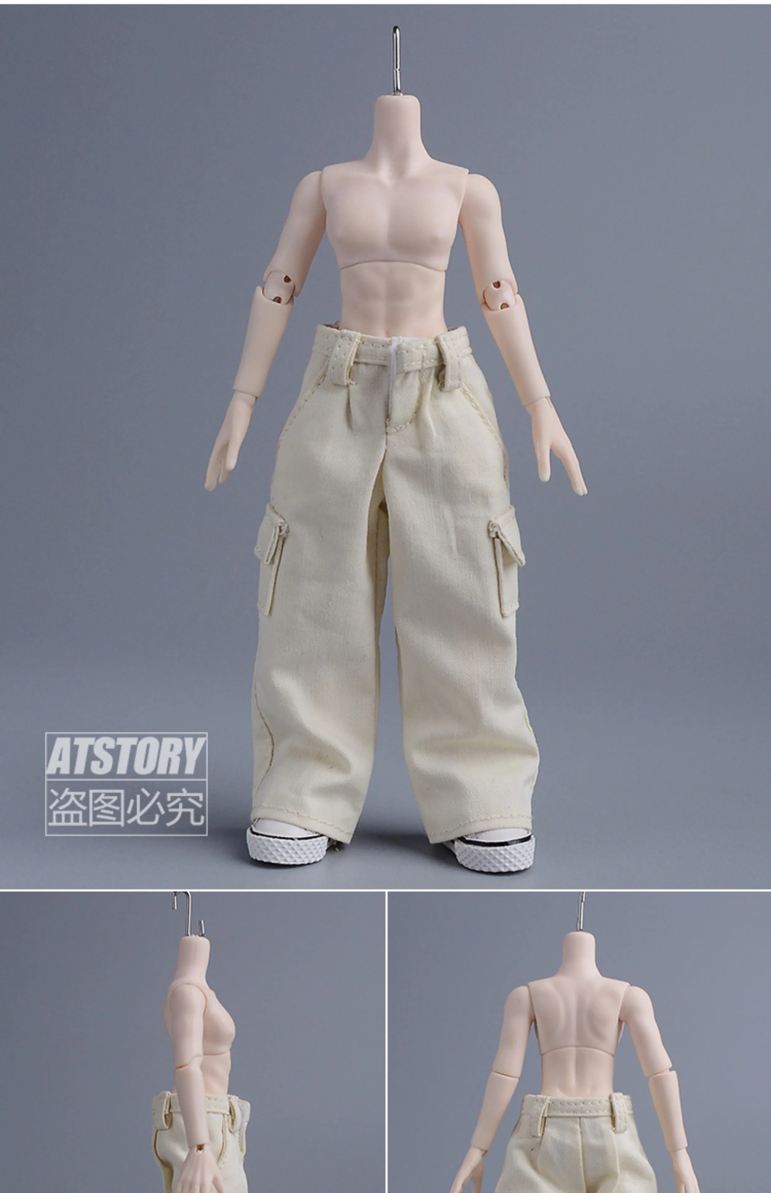 Ropa de muñecas soldado a escala 1/12, pantalones de trabajo aptos para figura de acción de 6''