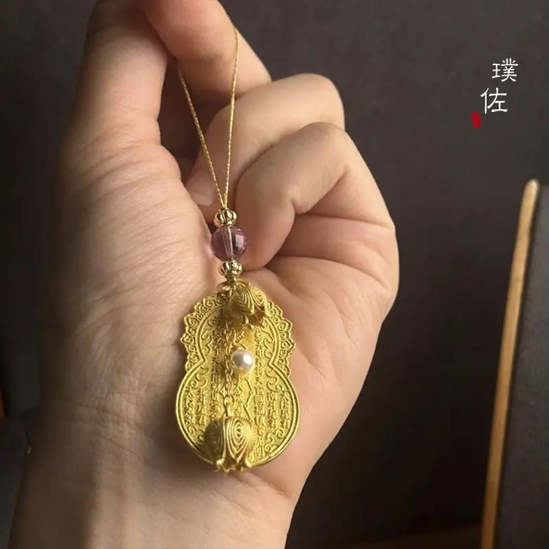 Jindian Same Style Gufasa Gold Long Lasting Taisui Hulu Brand Bell Orchid Pendant Phone Hanging Keychain