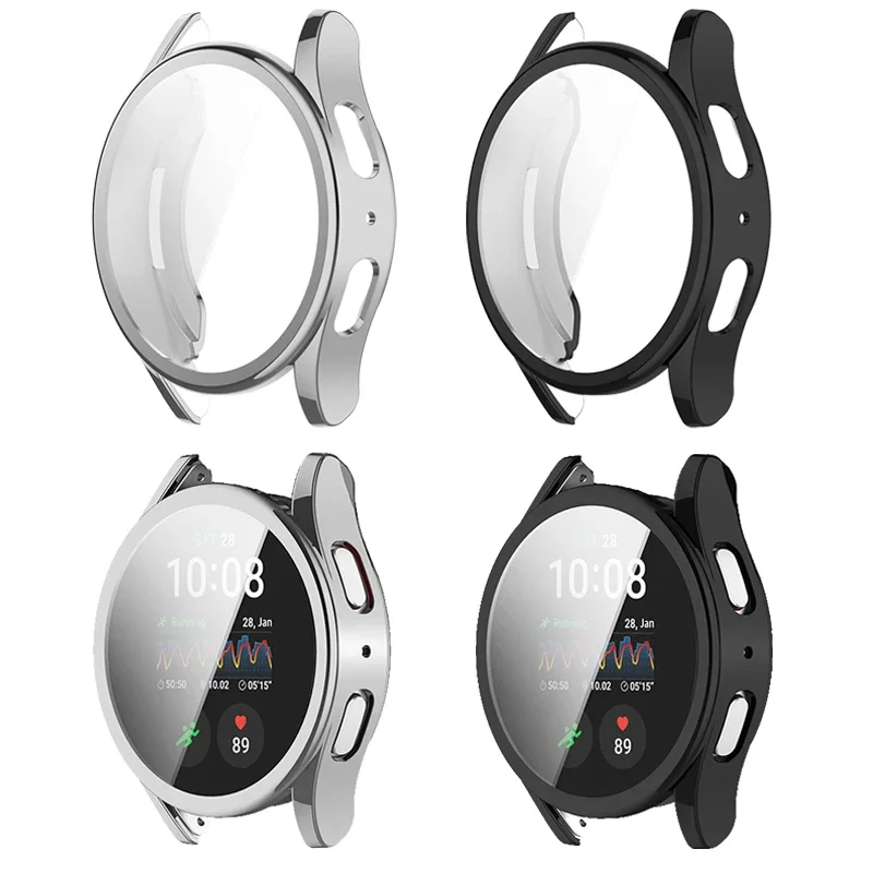 Защитный чехол для Samsung Galaxy Watch 7 40 мм, ремешок из нержавеющей стали для Galaxy Watch 7 44 мм, Мягкий защитный чехол из ТПУ