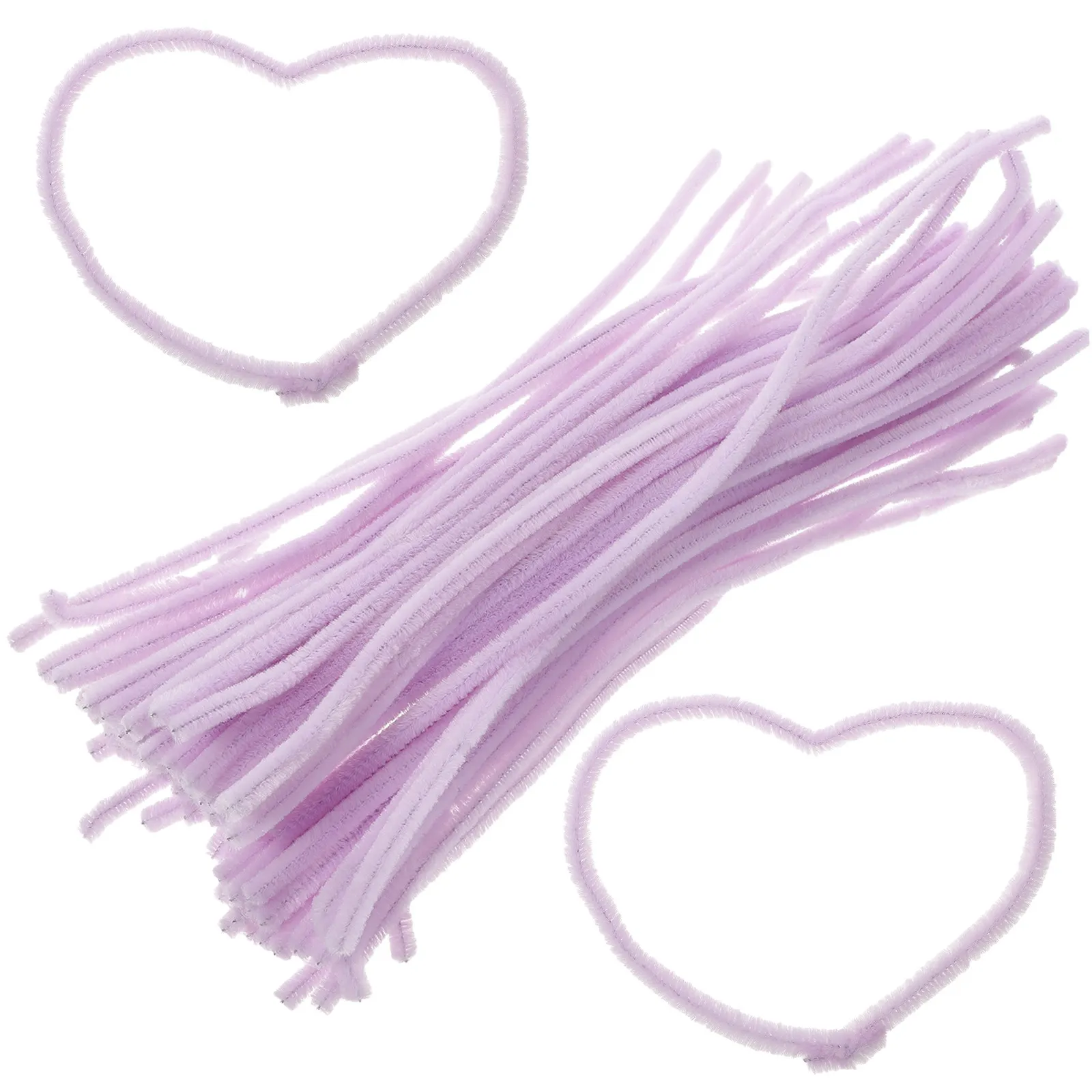 

100 шт. гибких синельных палочек светло-фиолетового цвета для детского творчества, рукоделия и раннего развития