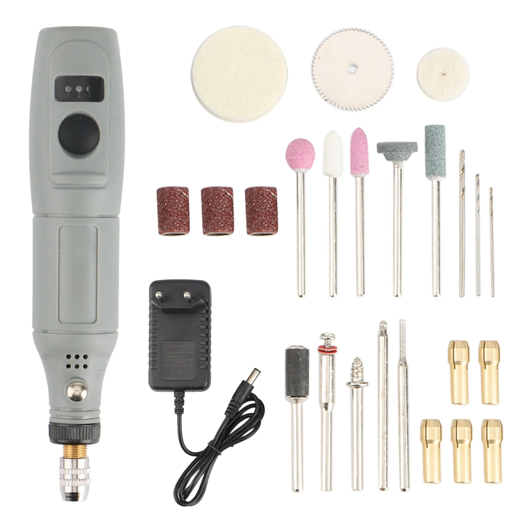 

A32P_EU Plug,220V Mini Electric Drill Power Tools Multifunctional Grinder Grinding Accessories Set Speed Engraving Pen -GRAY1