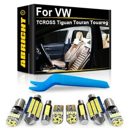 Luz interior led canbus para volkswagen vw tcross c11 tiguan 5n ad1 touareg 7l 7p touran 1t1 1t2 1t3 5t1 acessórios abright