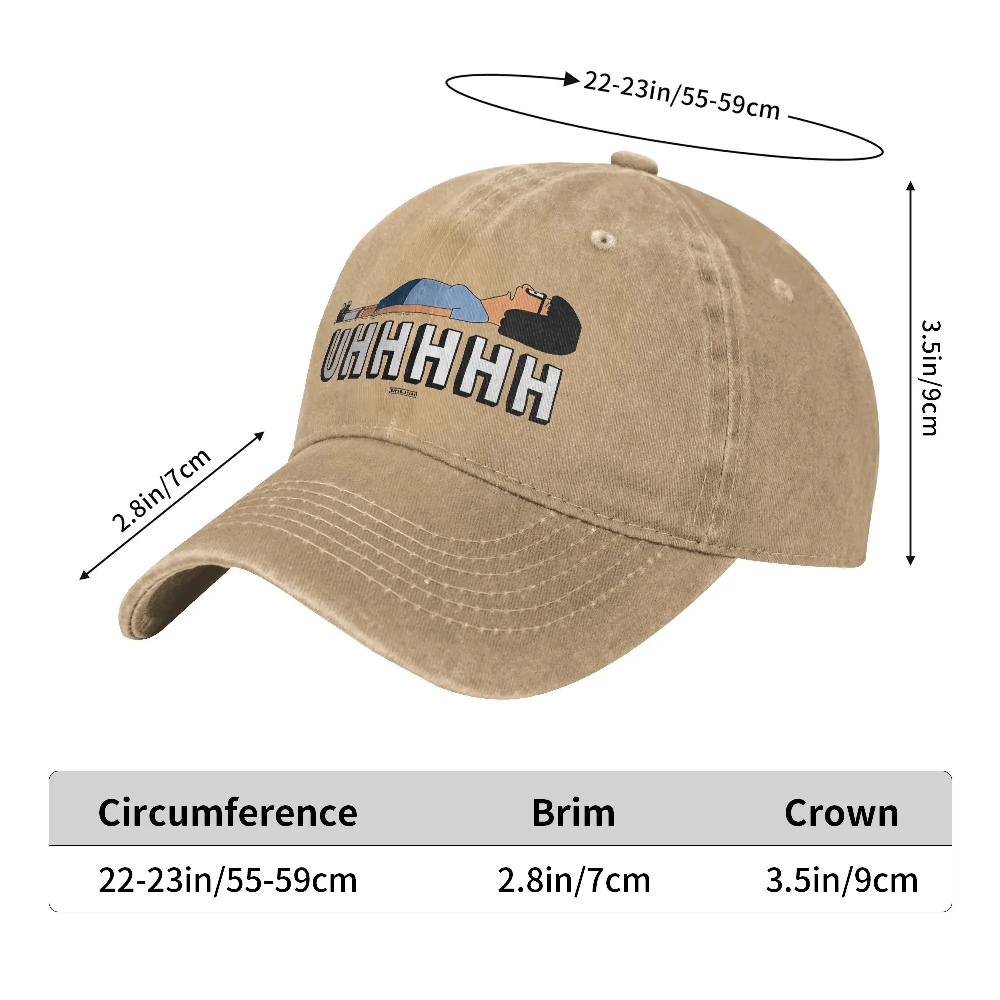 قبعات بيسبول Bobs Burgers Uhhh Tina مستلقة على الأرض للجنسين، قبعات سائقي الشاحنات القابلة للتعديل #2