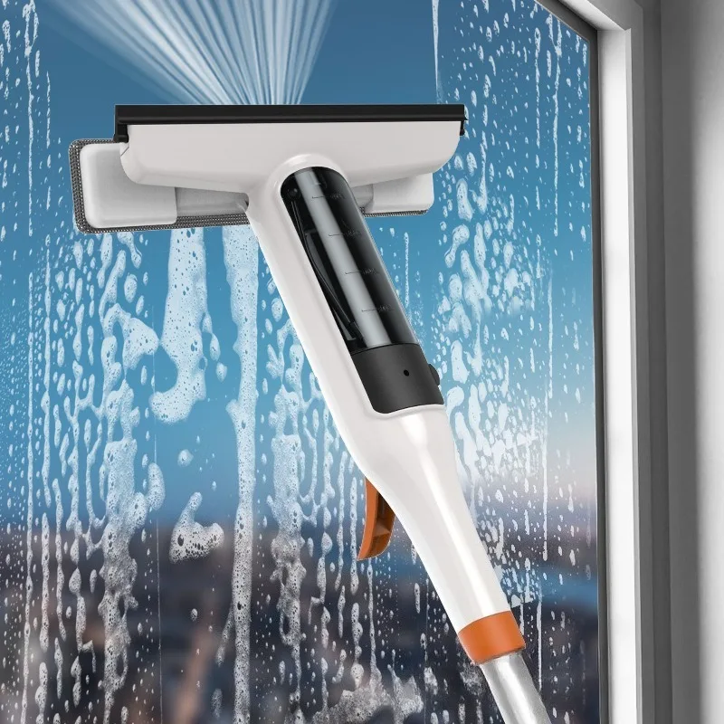 Glass cleaning artifact, household washing, high-rise window cleaning, water spray, double-sided wiper, housekeeping