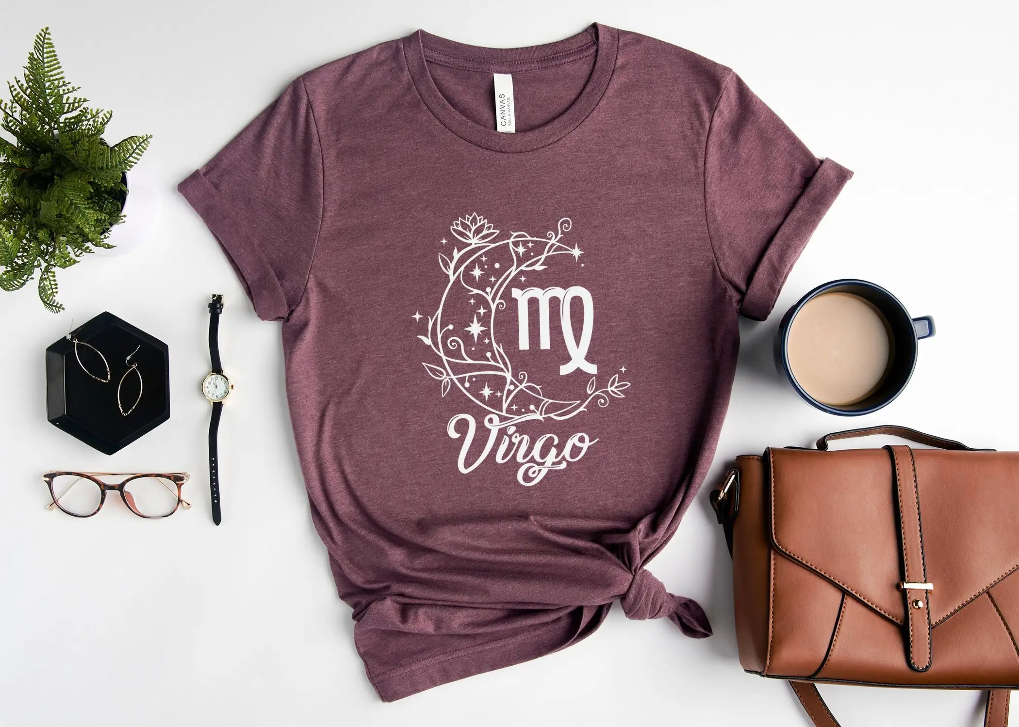 

Virgo T Shirt Horoscopes SweaT Moon Vibes Mystical Outfit Retro Astrology