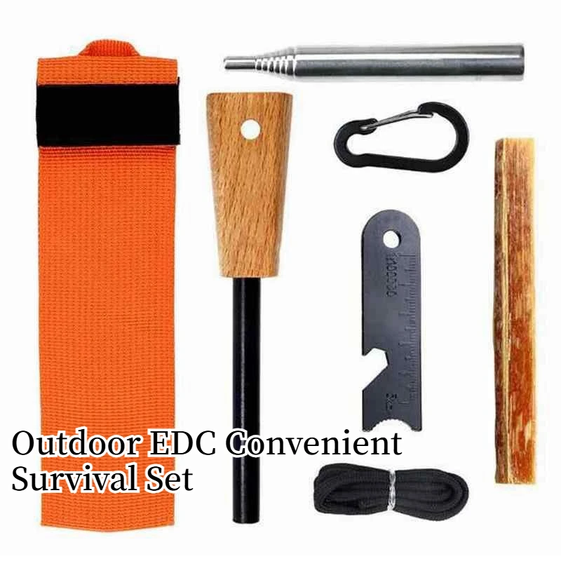 

Camping Fire Making Set Blowing Fire Tube Songming Firestone Outdoor EDC Hiking Convenient Survival Set