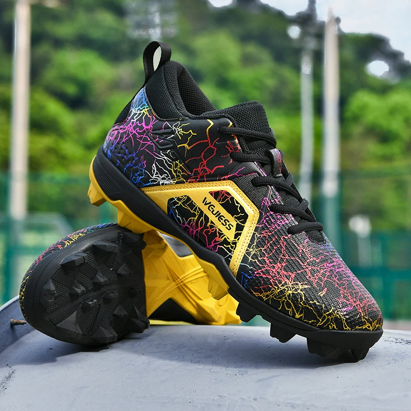 Summer Breathable Comfortable Lightweight Quality Soccer Shoes Broken Spike Tongue Training Soccer Shoes Couple Model