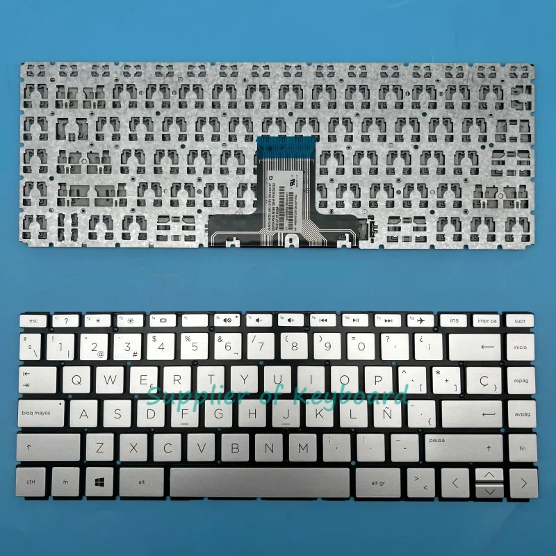 Latin Spanish Keyboard For HP 14-cd0001la 14-cd0003la 14-cd0004la 14-cd0005la 14-cm0026la 14-cm0027la 14-cm0028la Black/Silver