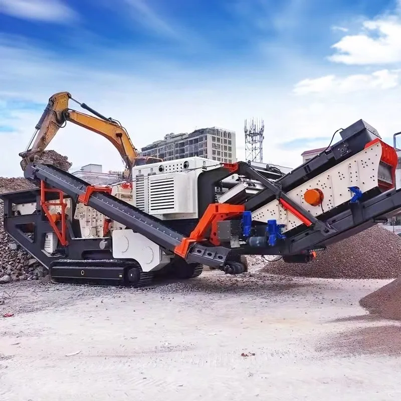 Deposit Mobile Crushing Plant Heavy Duty Integrated Processing Machinery For Mining Quarry Stone Fragmentation Construction Site