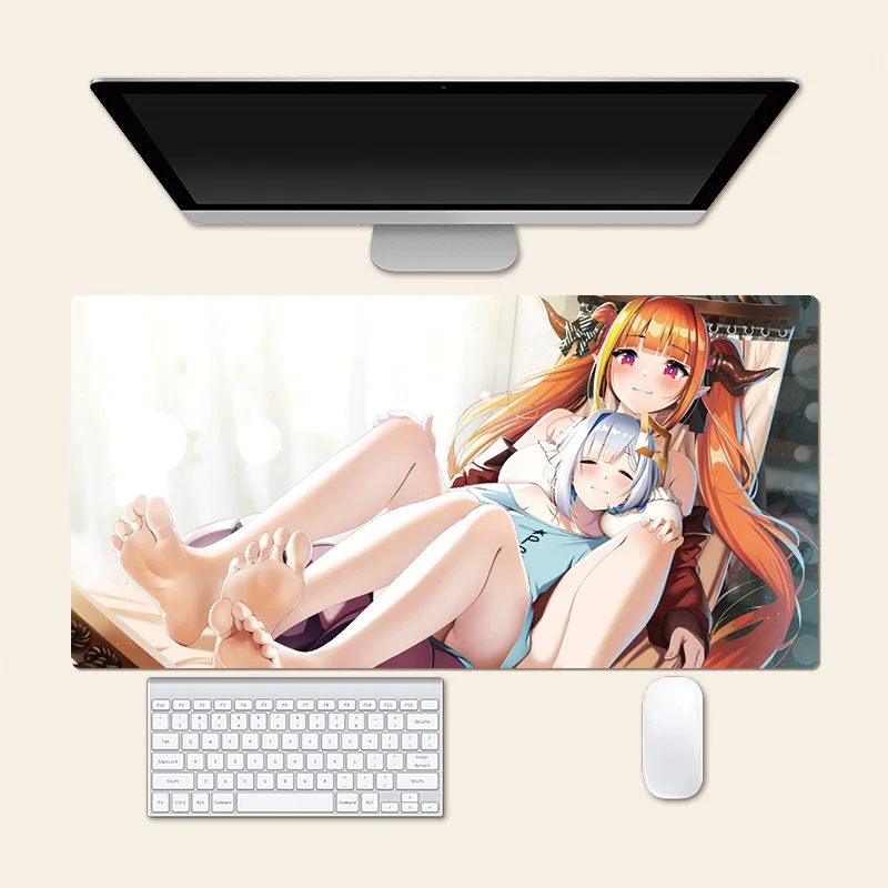 مثير Kiryu Coco VTuber أنيمي كبيرة ماوس الوسادة مكتب ماوس الوسادة الإبداعية لعبة مكتب حصيرة هدية