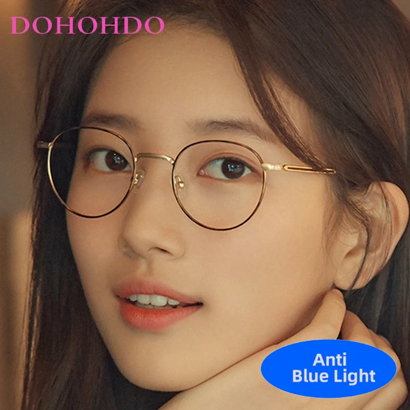 

Vintage Classic Small Round Frame Anti Blue Light Glasses Women Men Brand Designer Computer Protection Optical Eyeglasses Очк