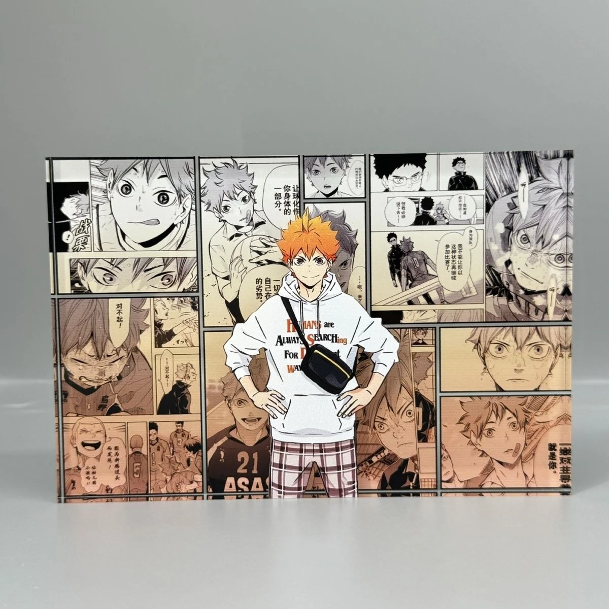 

Acrylic Birthday Brick Haikyuu!! Shoyo Hinata Cosplay Indicative Board Desktop Ornament Anime Cartoon Gift Decoration