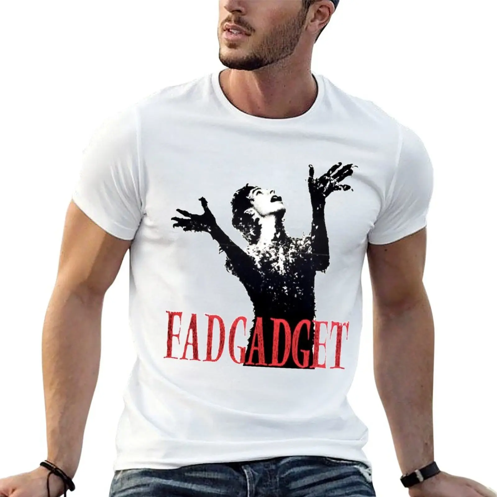 Fad Gadget T-Shirt graphic t shirt vintage luxury designer compression shirt men