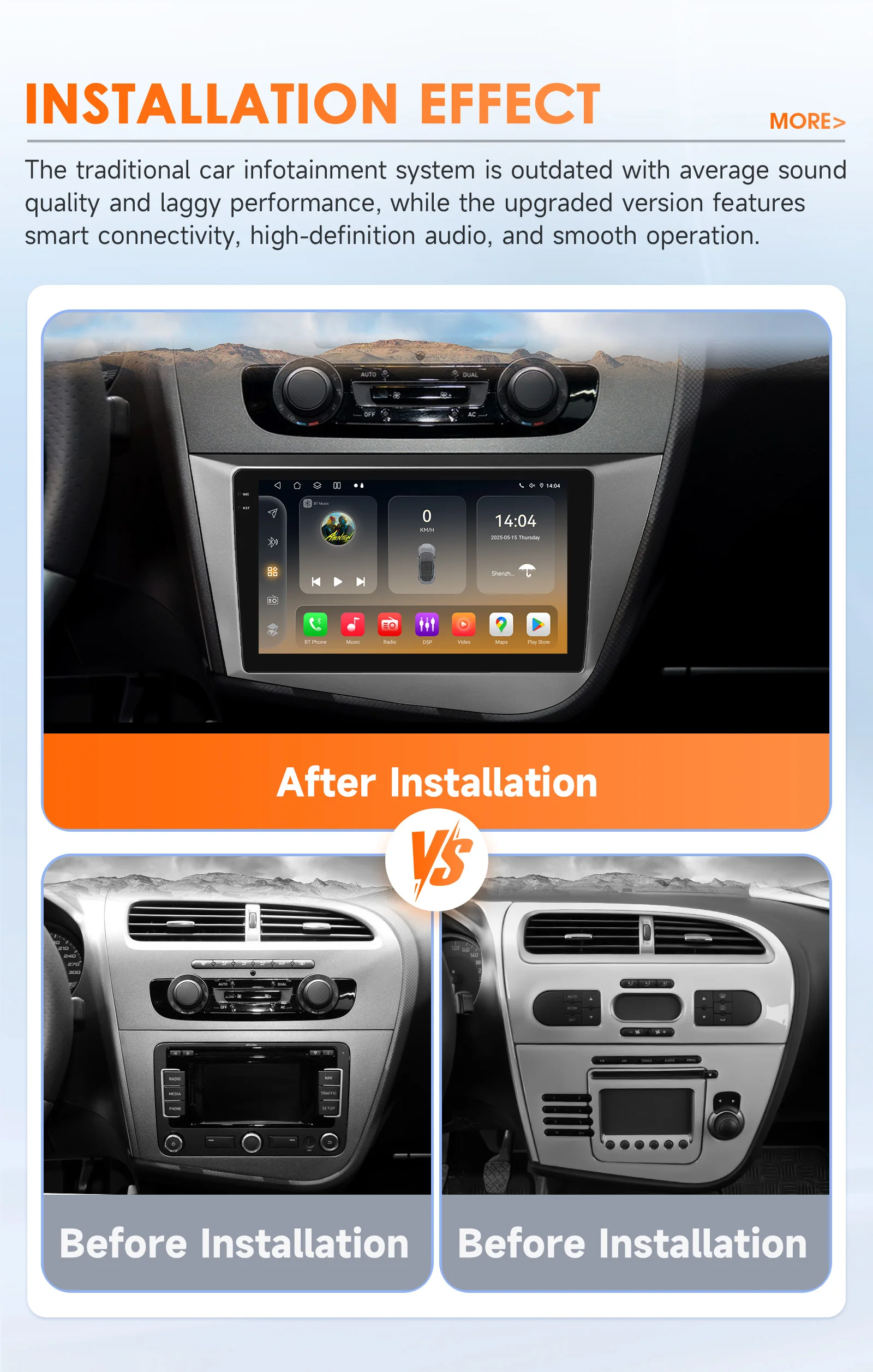 Hizpo 6115 AI Stimme Auto Radio Für Seat Leon 2 MK2 2005-2012 4G Multimedia GPS 2din Stereo drahtlose CarPlay Android Auto Navi – Detail 7