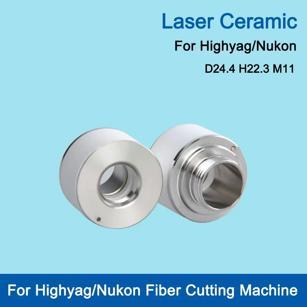 Peças do anel cerâmico do laser da fibra, suporte do bocal, tipo novo para a máquina de corte, Nukon, D24.4 mm, H22.3mm, M11, 100 PCes pelo lote